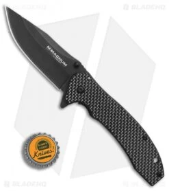 Boker Aircraft Engineer Frame Lock Knife Carbon Fiber/G-10 (3.5" Black SW) -Knife Craft Shop Boker Aircraft Engineer CF Black SW BHQ 86579 er bottlecap