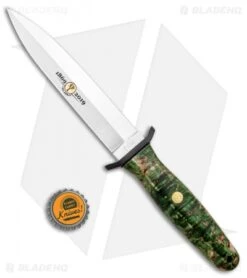 Boker Applegate 150th Anniversary Fixed Blade Knife Curly Birch (6" Satin) -Knife Craft Shop Boker Applegate 150th Anniversary Dagger Fixed Curly Birch Satin 126643 BHQ 94446 jr bottlecap